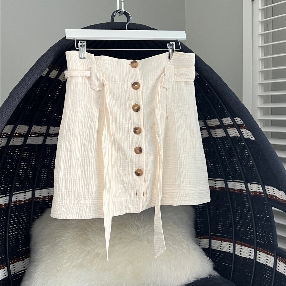 Sezane Jupe Courte Hayda Skirt with Tie Waist 36 - Picture 3 of 6